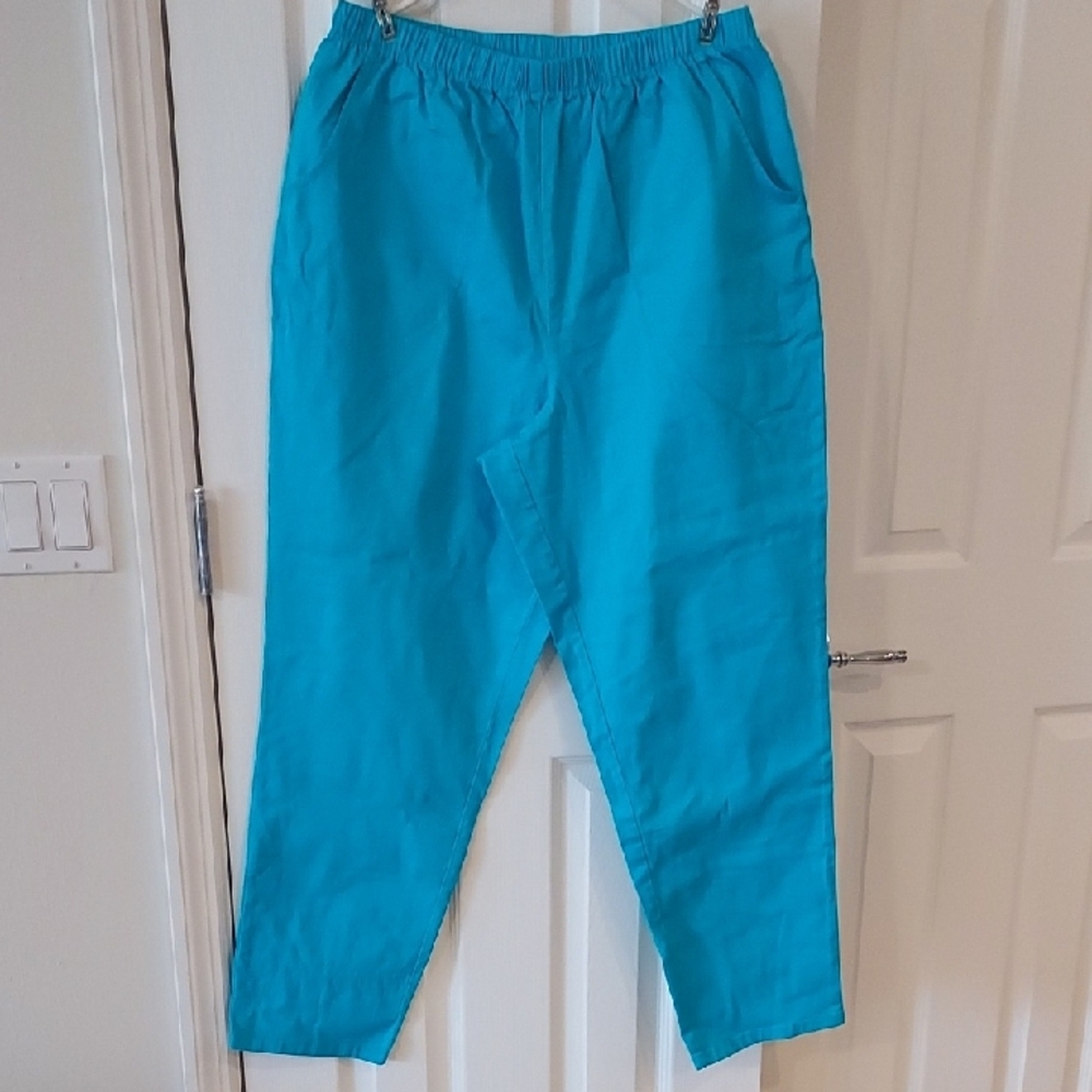 Denim&Co Women's Bright Blue Straight Leg Pants